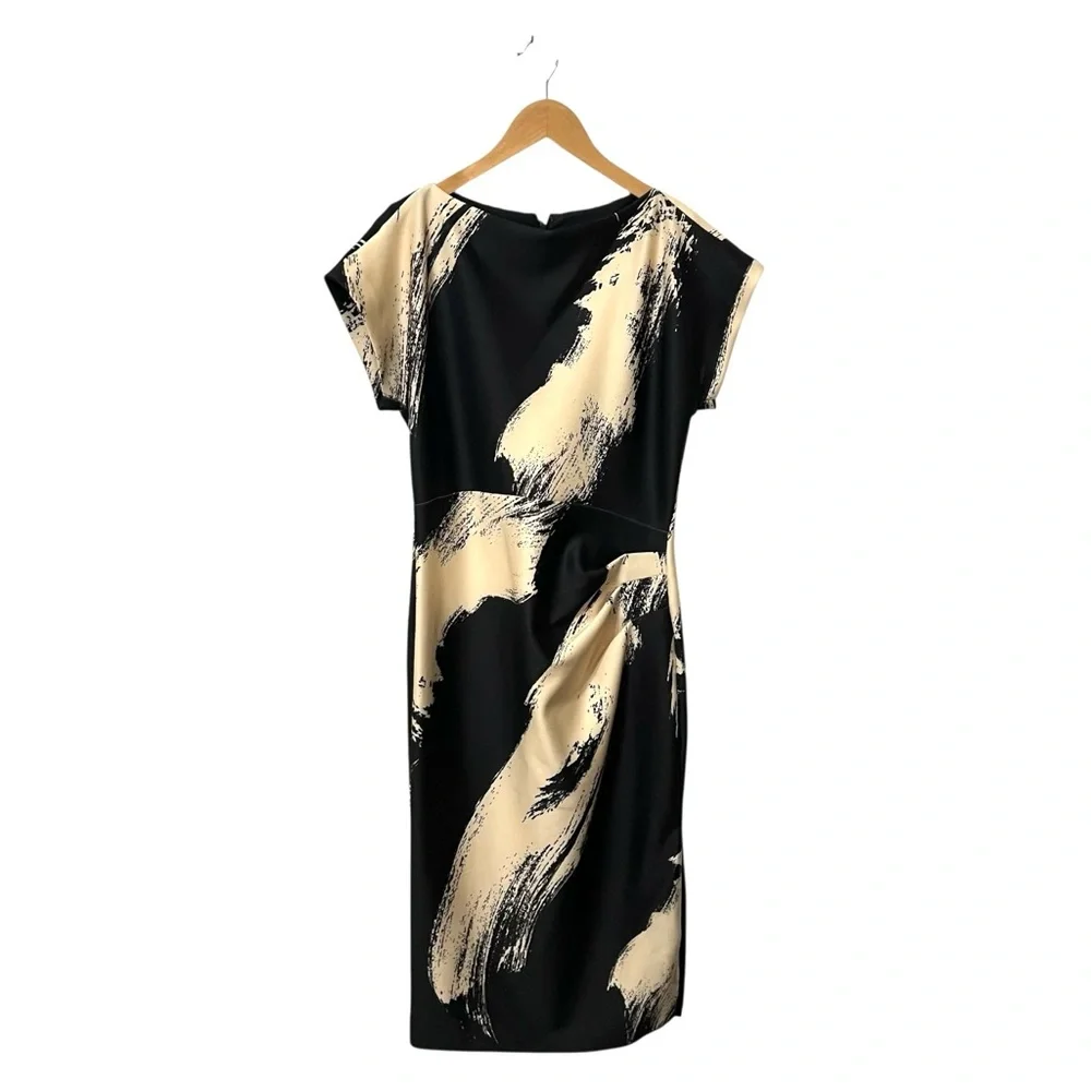 Donna Karen New York Brushstroke Scuba Sheath Dress Size 8 - Picture 7 of 14